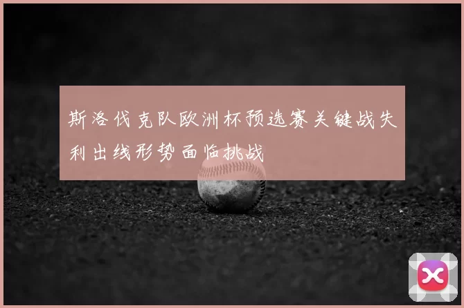 斯洛伐克队欧洲杯预选赛关键战失利出线形势面临挑战